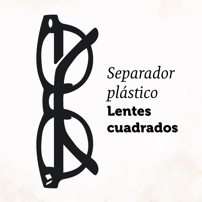 Separador plástico | Lentes cuadrados
